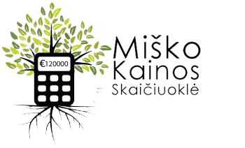 Miško kainos skaičiuoklė